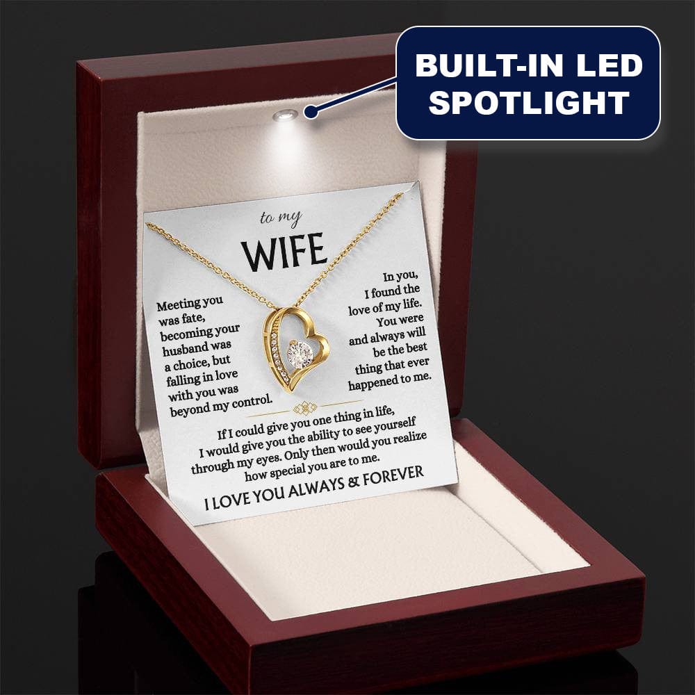 To My Wife - Forever Love Necklace Gift Set - SS568V3