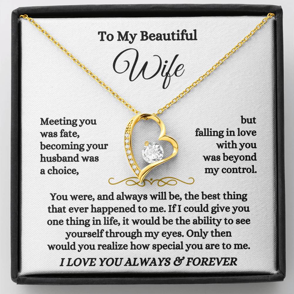To My Wife - Forever Love Necklace Gift Set - SS573