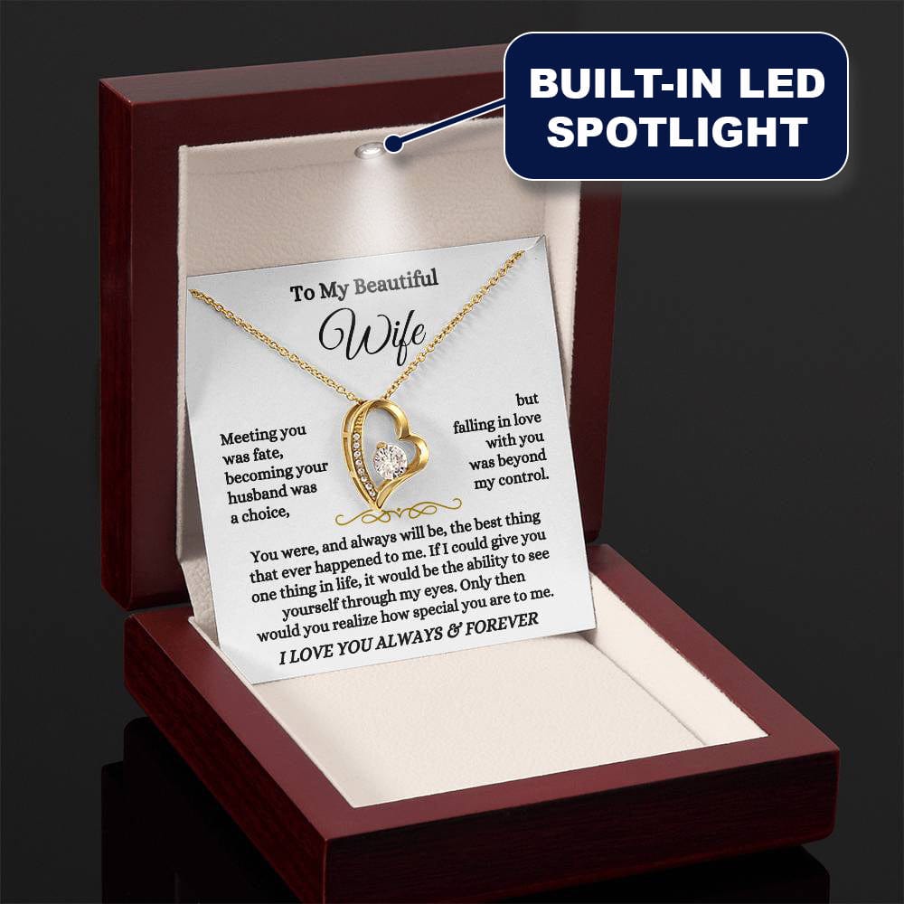 To My Wife - Forever Love Necklace Gift Set - SS573