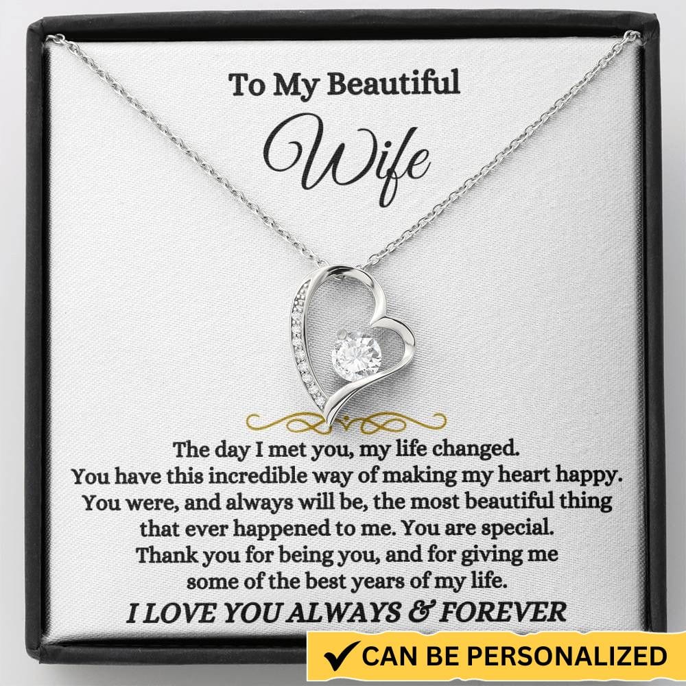 To My Wife - Forever Love Necklace Gift Set - SS574