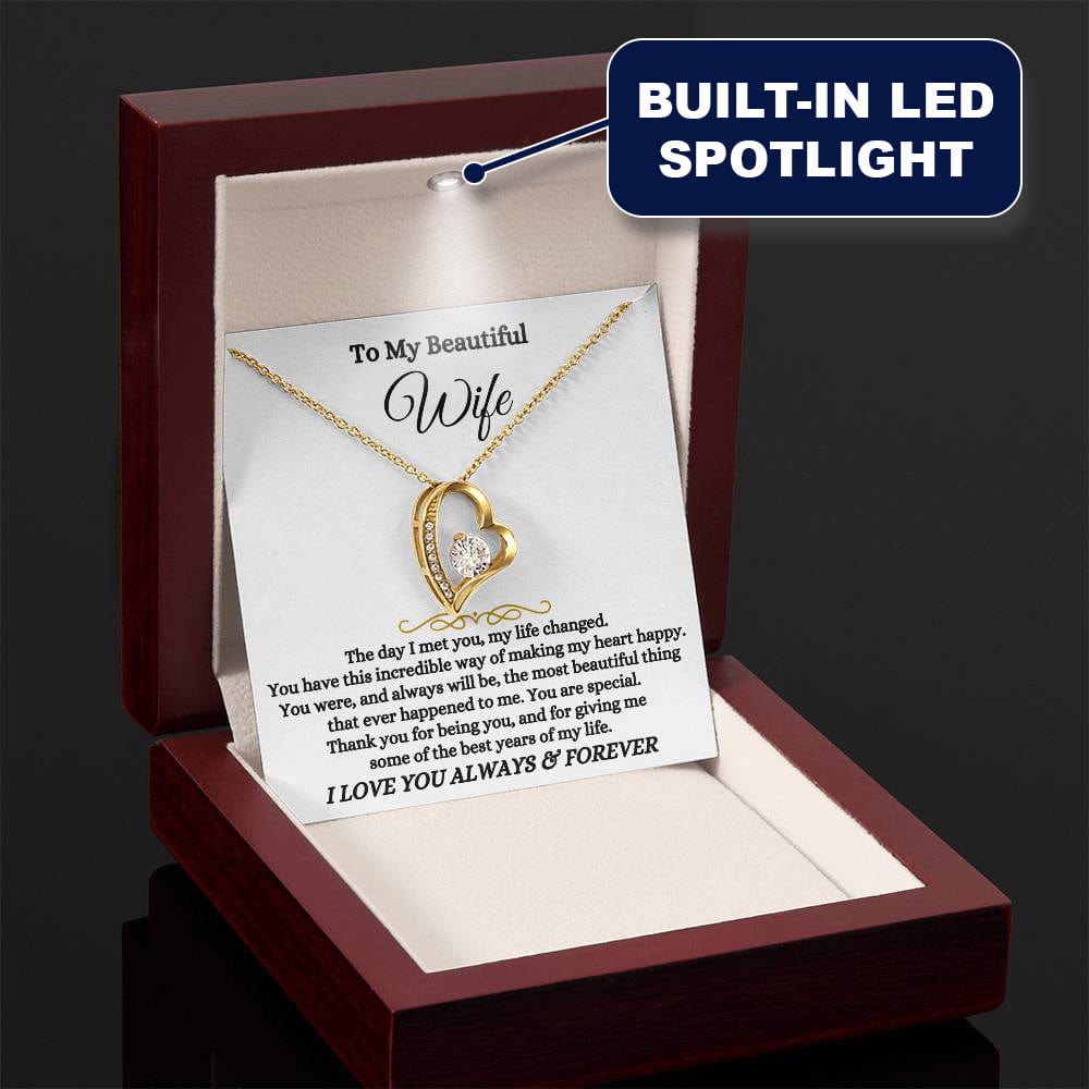 To My Wife - Forever Love Necklace Gift Set - SS574