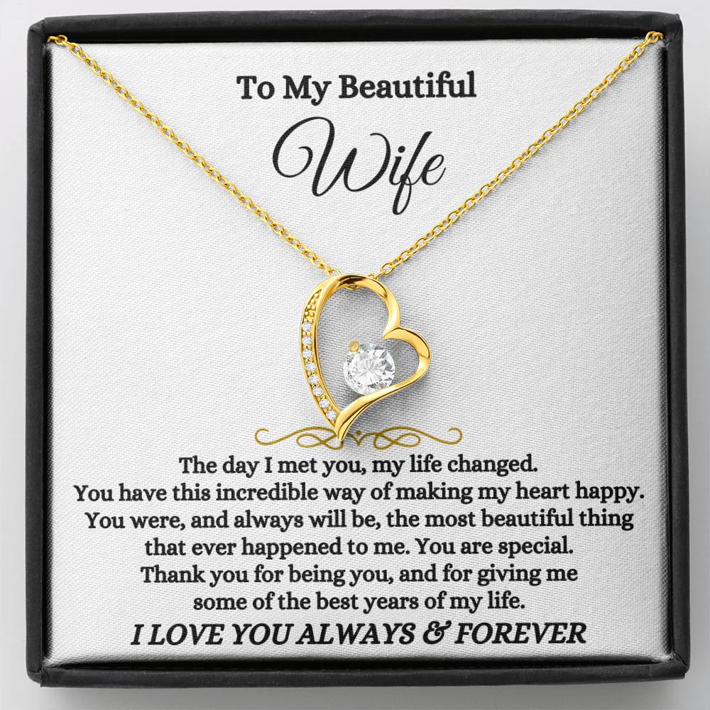 To My Wife - Forever Love Necklace Gift Set - SS574