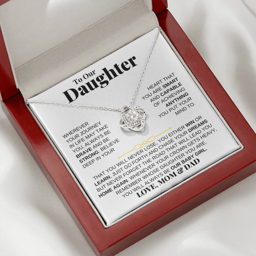 To Our Daughter - Love Knot Gift Set - From Mom & Dad- SS204LKMD