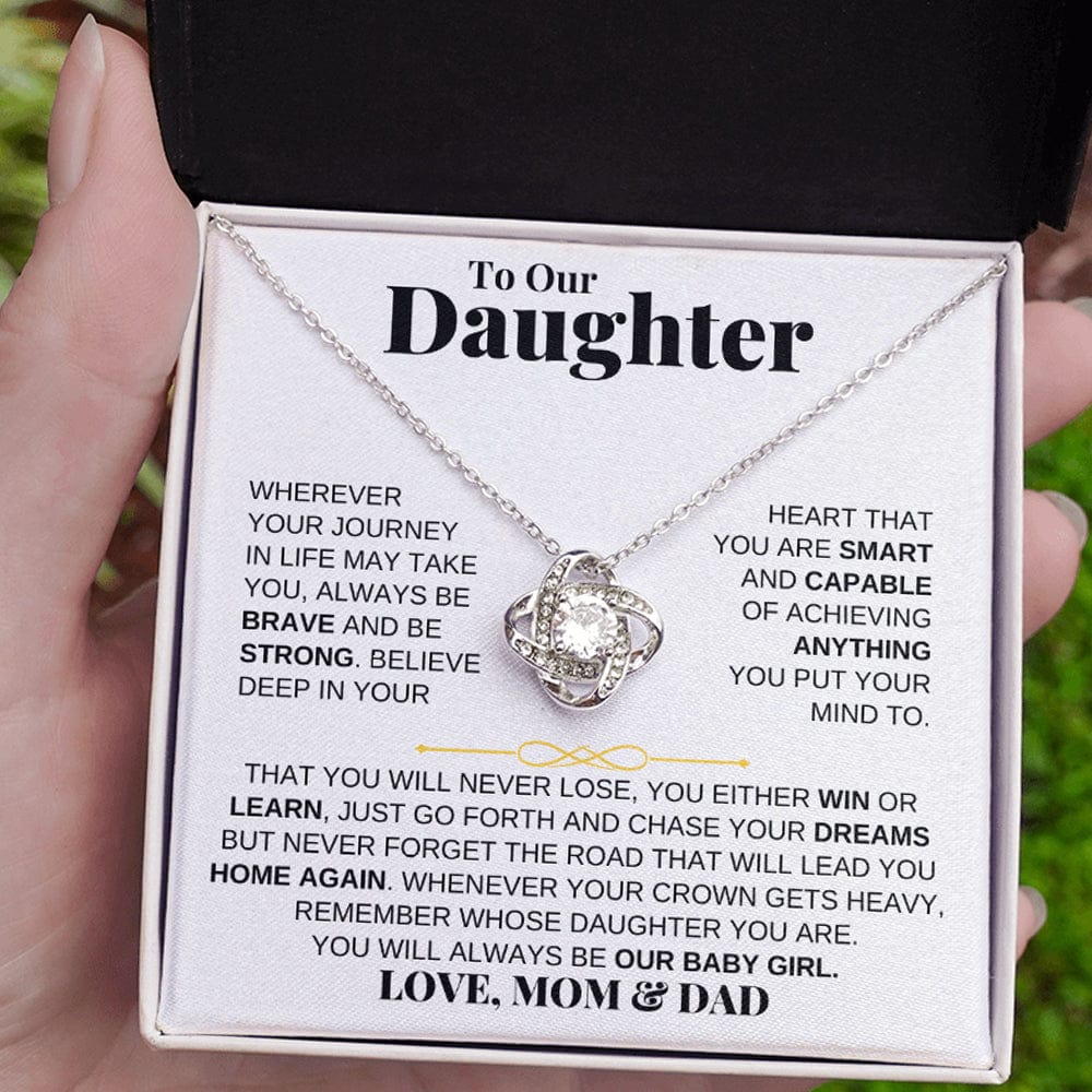 To Our Daughter - Love Knot Gift Set - From Mom & Dad- SS204LKMD