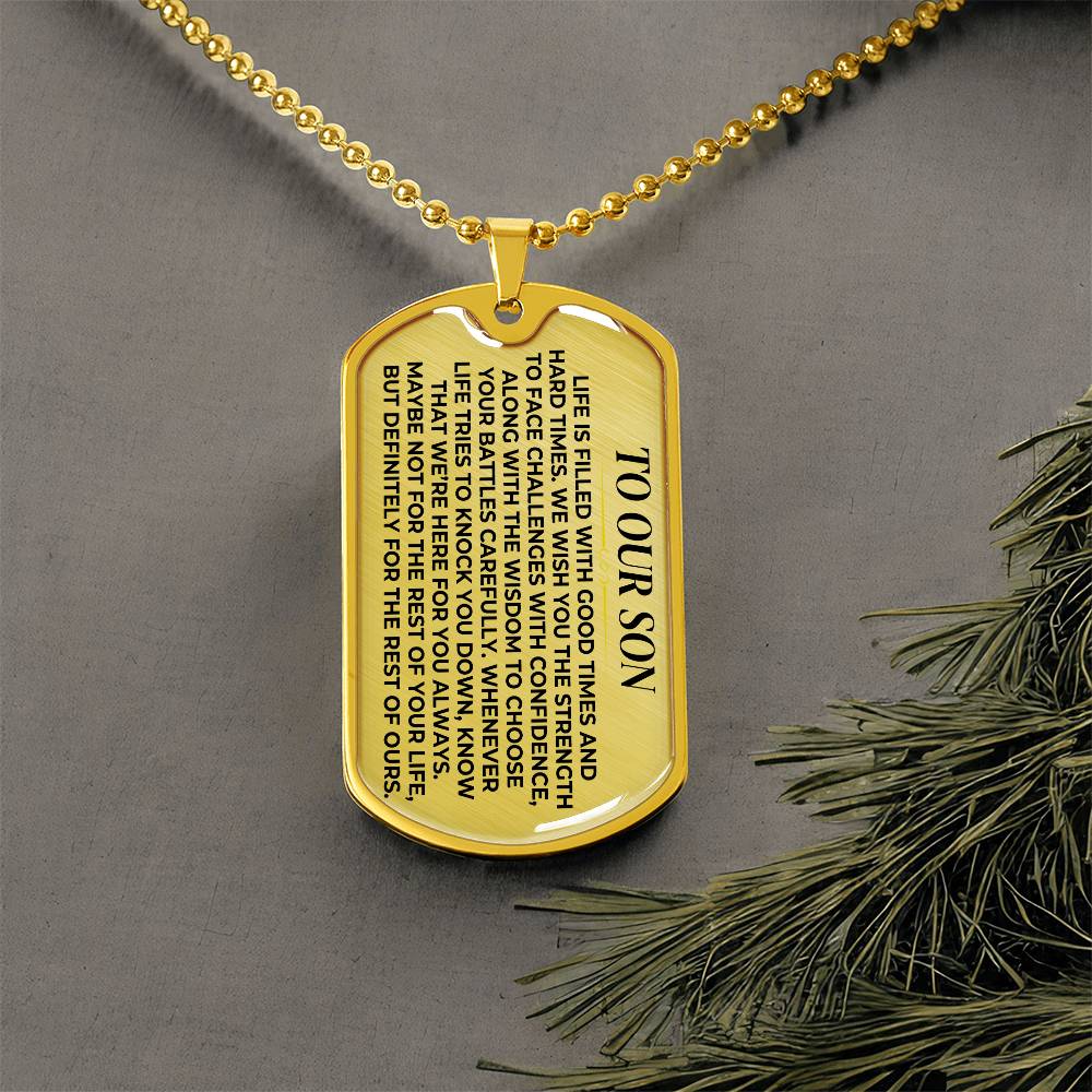 To Our Son - Love Tag Keepsake - SS377P