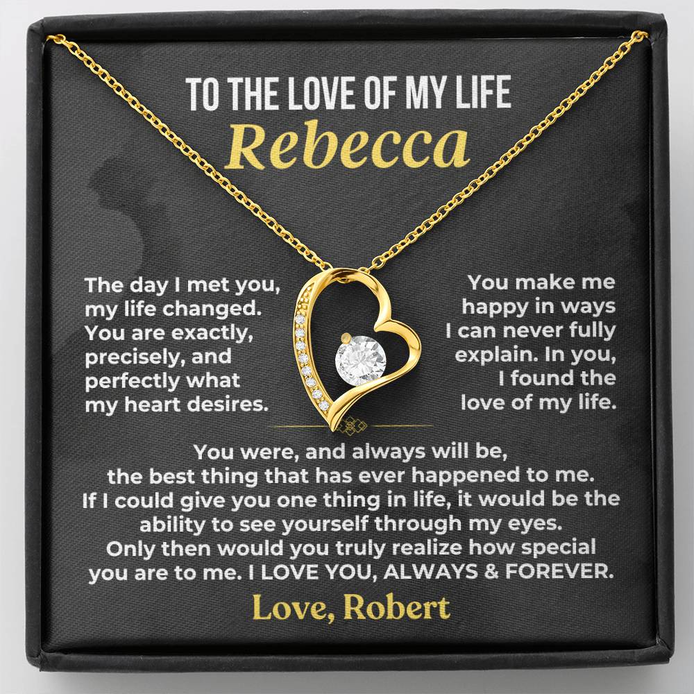 To The Love of My Life Personalized Forever Love Necklace Gift Set – SS623