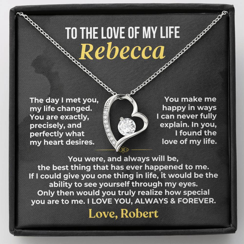 To The Love of My Life Personalized Forever Love Necklace Gift Set – SS623