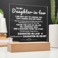 You're more than just a 'Daughter-in-Law' - Acrylic Lamp ❤️ AC18V2