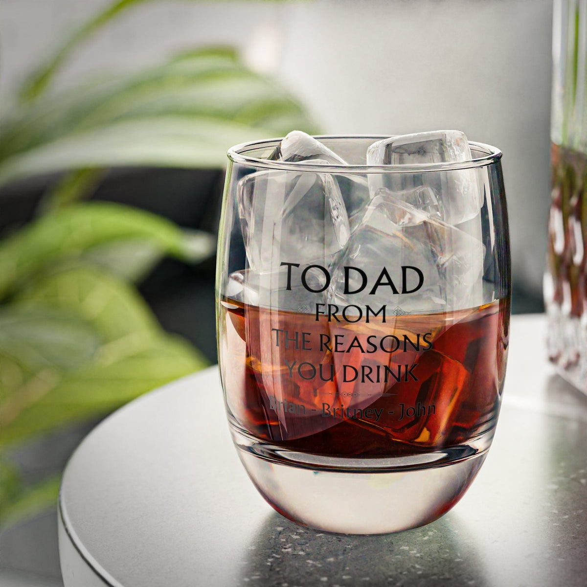 To Dad From The Reasons You Drink - Premium 6oz Whiskey Glass - WG01