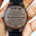 To My Dad - From Daughter - Premium Engraved Wood Watch - SS495