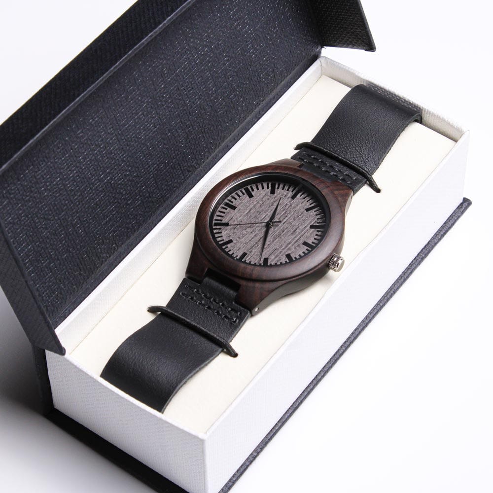 To My Grandson - Love, Grandpa - Engraved Wood Watch - SS146-GP