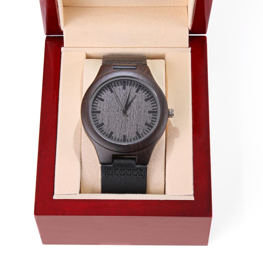 To My Grandson - Love, Grandpa - Engraved Wood Watch - SS146-GP