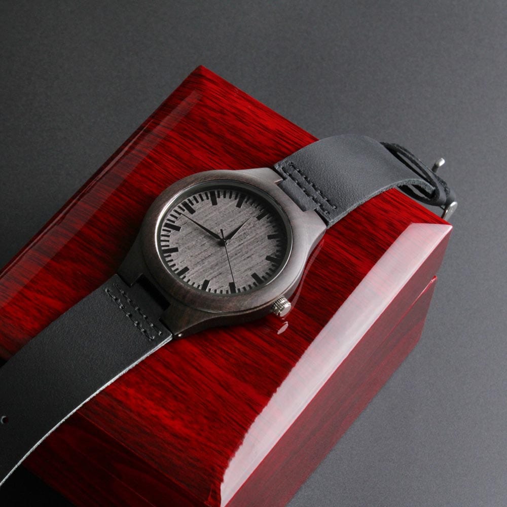 To My Grandson - Love, Grandpa - Engraved Wood Watch - SS146-GP