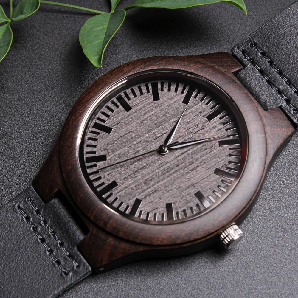 To My Grandson - Love, Grandpa - Engraved Wood Watch - SS146-GP