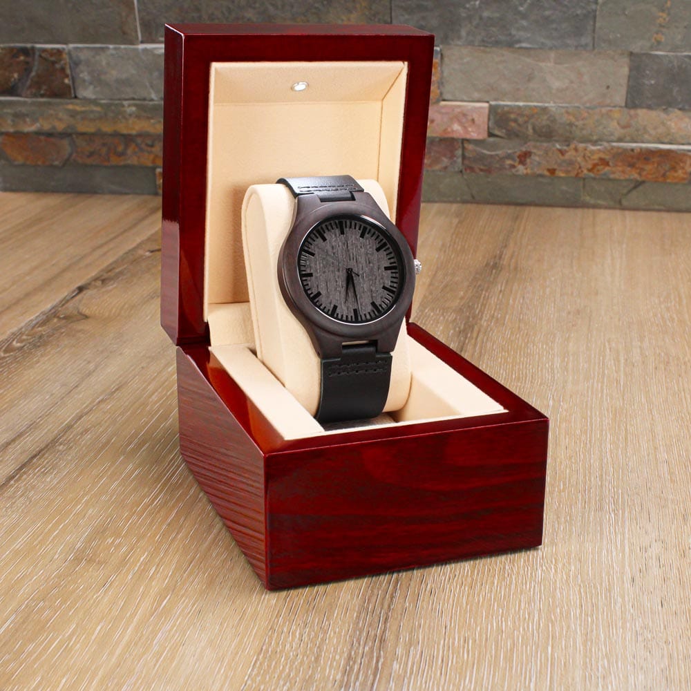 To My Grandson - Love, PopPop - Engraved Wood Watch - SS146POP