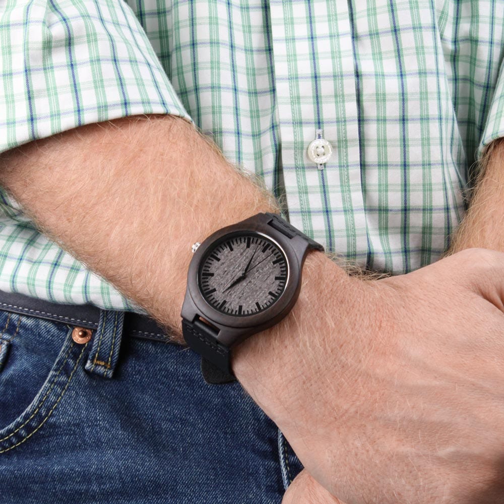 To My Grandson - Love, PopPop - Engraved Wood Watch - SS146POP