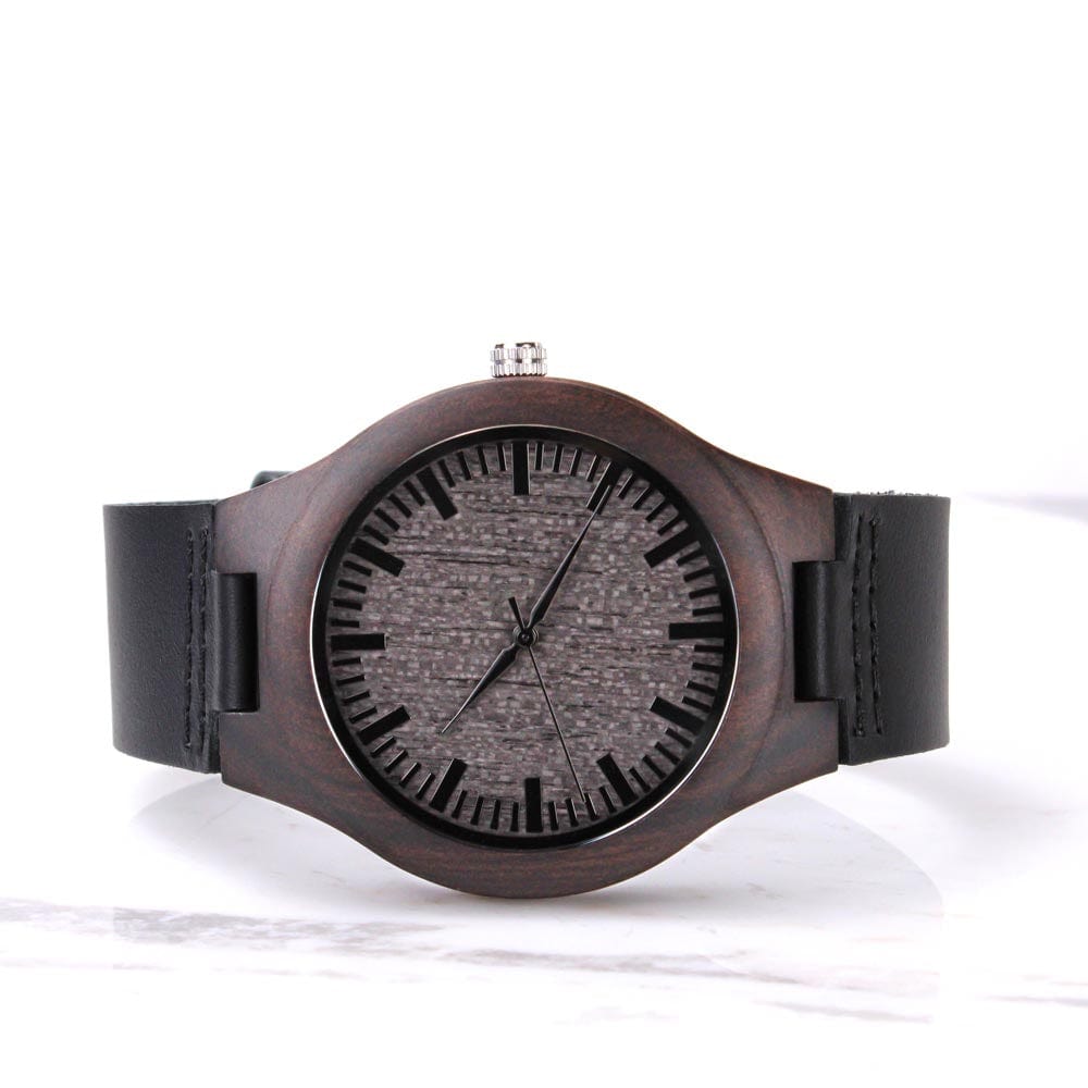 To My Grandson - Love, PopPop - Engraved Wood Watch - SS146POP