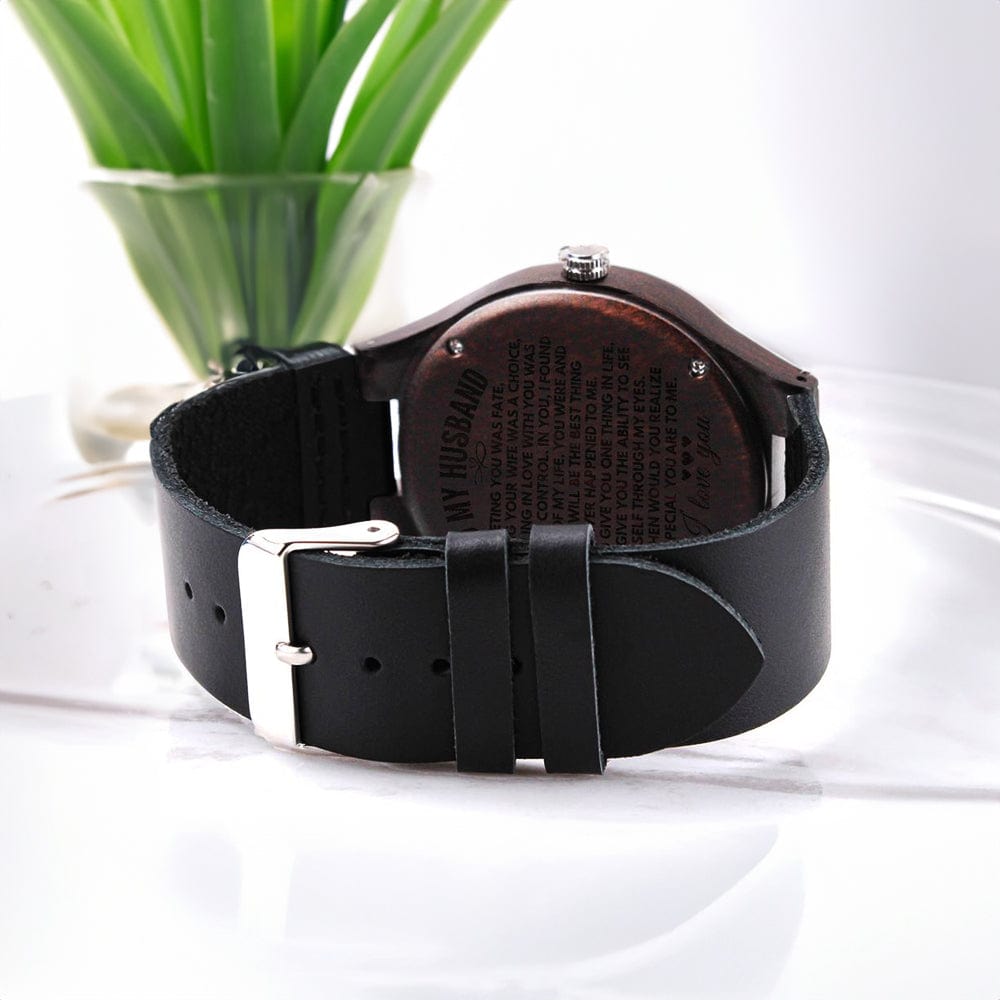 To My Husband - Premium Engraved Wood Watch - SS568H