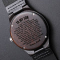 To My Son - Love, Dad - Engraved Wood Watch - SS146SD