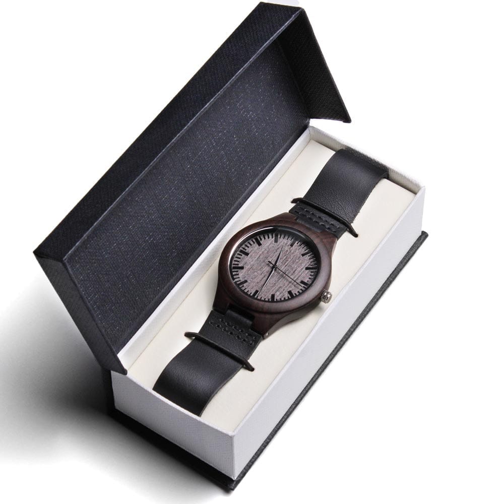 To My Son - Love, Dad - Engraved Wood Watch - SS146SD